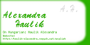 alexandra haulik business card